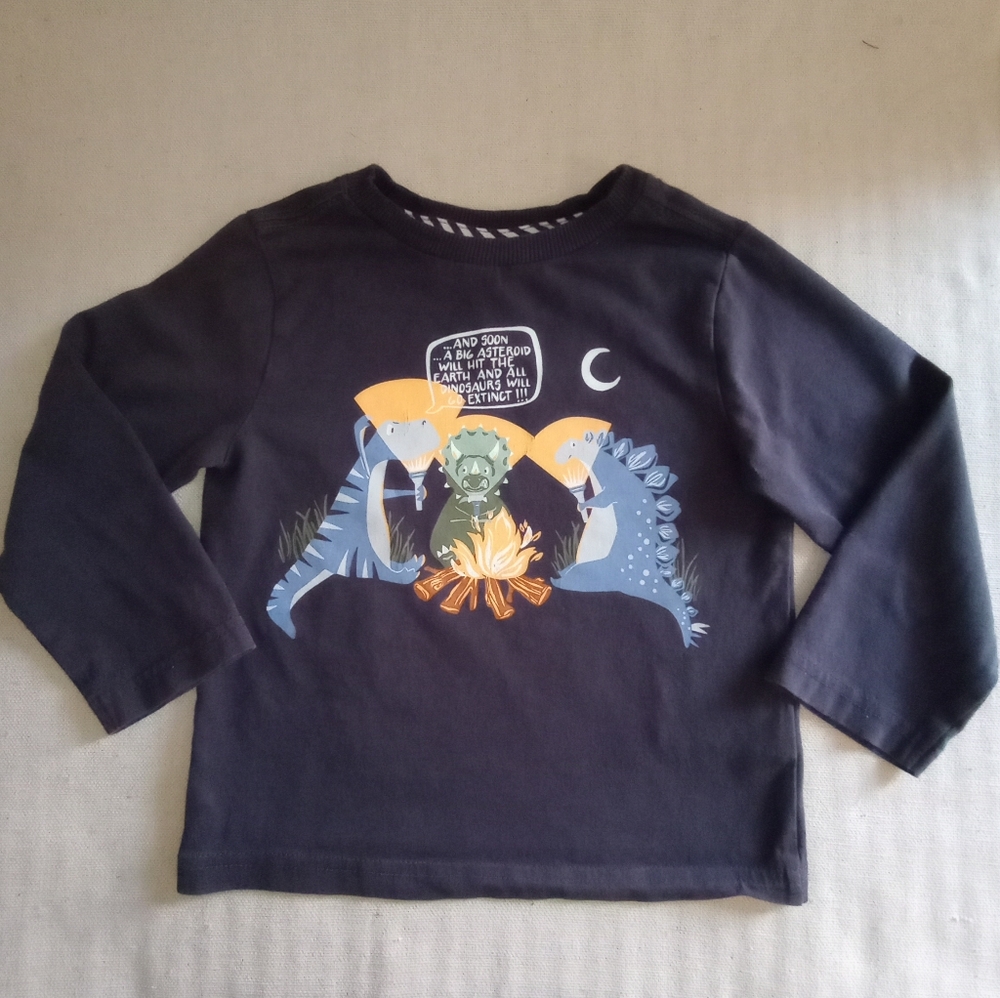 Tommy Bahama Kids Navy Dinosaur Campfire Tee Size 24 Months